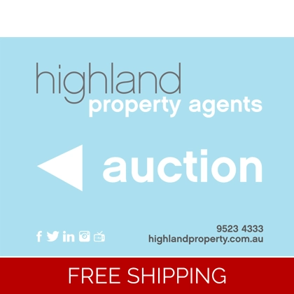 Highland Property Agents Auction 60x45cmSticker Set